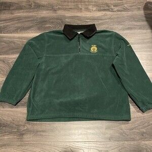 Colorado Timberline Fleece Pullover Mens Large Green 1/4 Zip SLOBC Golf & BBQ